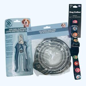 Dog Nail Clippers and Travel Bowl Set